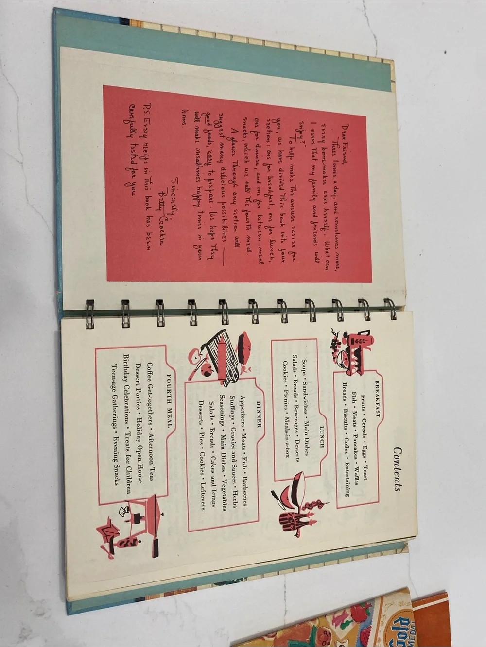 Betty Crocker Blue, Red, Yellow Cookbook Lot
